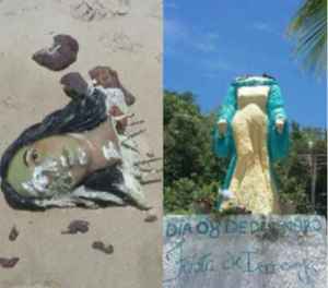 iemanja pe alvo de vandalismo em jp