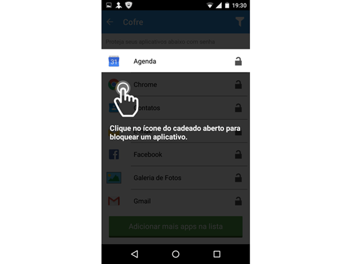 Selecionando os aplicativos para bloquear no PSafe Total para Android (Foto: Reprodução/Teresa Furtado)
