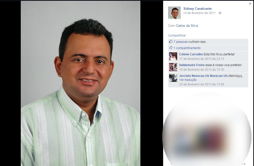 Sidney Cavalcante, vice-prefeito de Choró, é mantido refém em prédio da prefeitura (Foto: Reprodução/Facebook)