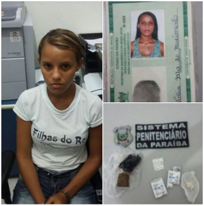 Jovem é presa com drogas em Guarabira