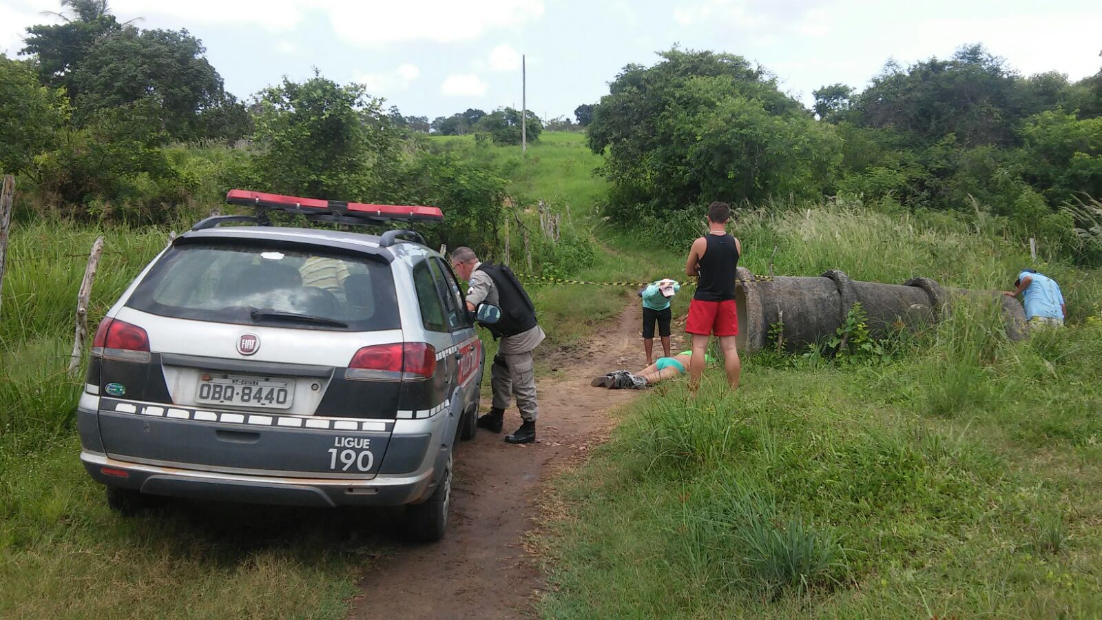 Corpo do mototaxista foi encontrado na zona rural de Lagoa de Dentro (Foto: Reprodução/WhatsApp)