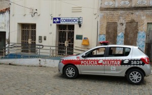 Agência dos Correios assaltada em Juarez Távora, a Paraíba (Foto: Altair Silva)