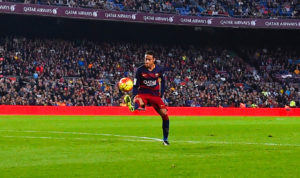 Neymar é um dos favoritos a ficar entre os três finalistas do Puskás pelo gol marcado sobre o Villarreal (Foto: Getty Images) 