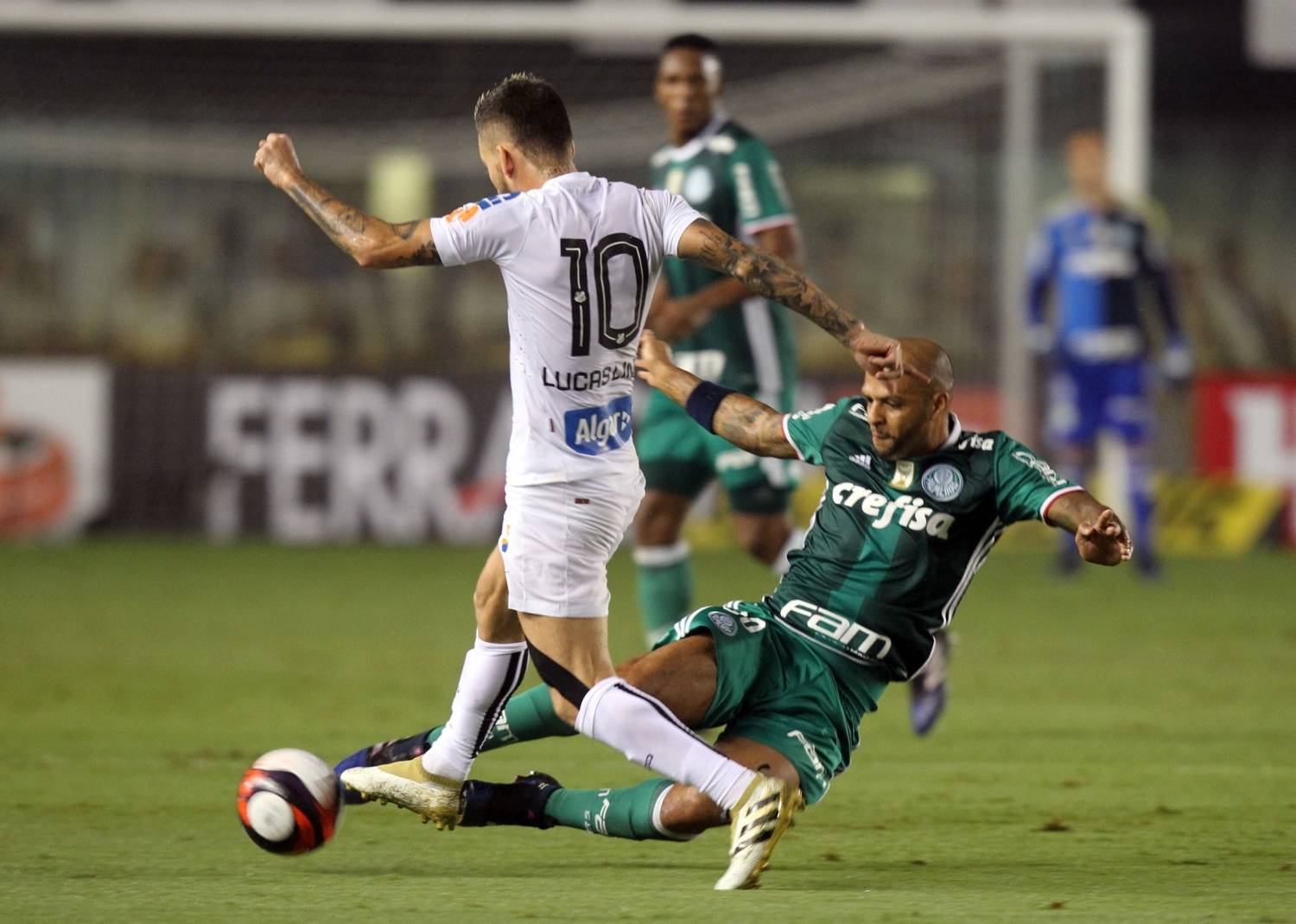 Quanto acabou o jogo do Palmeiras e Santos hoje?