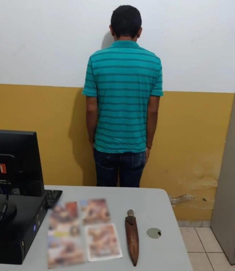 Homem é preso suspeito de tentar manter relações sexuais com adolescente, em Sapé — Foto: Polícia Militar/Divulgação