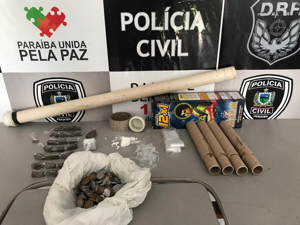 Homem é preso suspeito de tráfico de drogas em Campina Grande — Foto: Polícia Civil/Divulgação