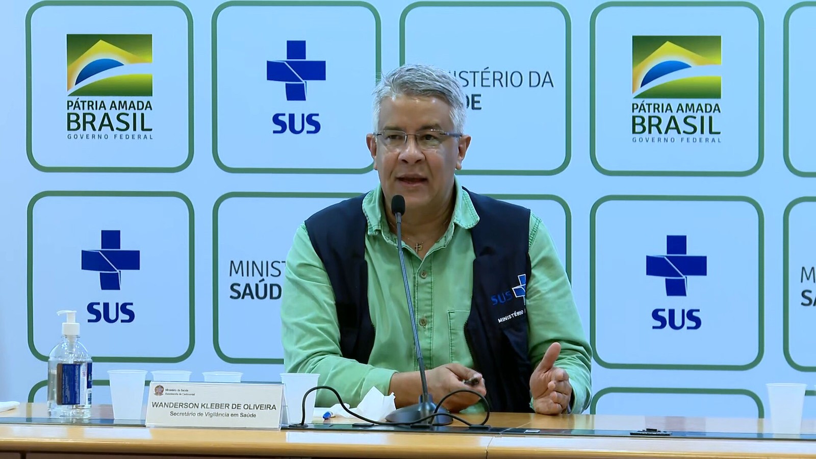 Secretário de Vigilância em Saúde, Wanderson de Oliveira — Foto: TV Globo/Reprodução